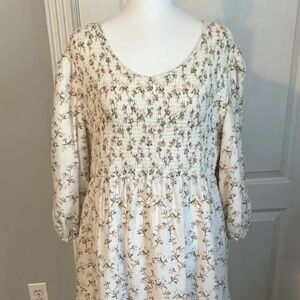 Inherit Clothing Co Smocked Tiered Floral Lined Dress with Pockets